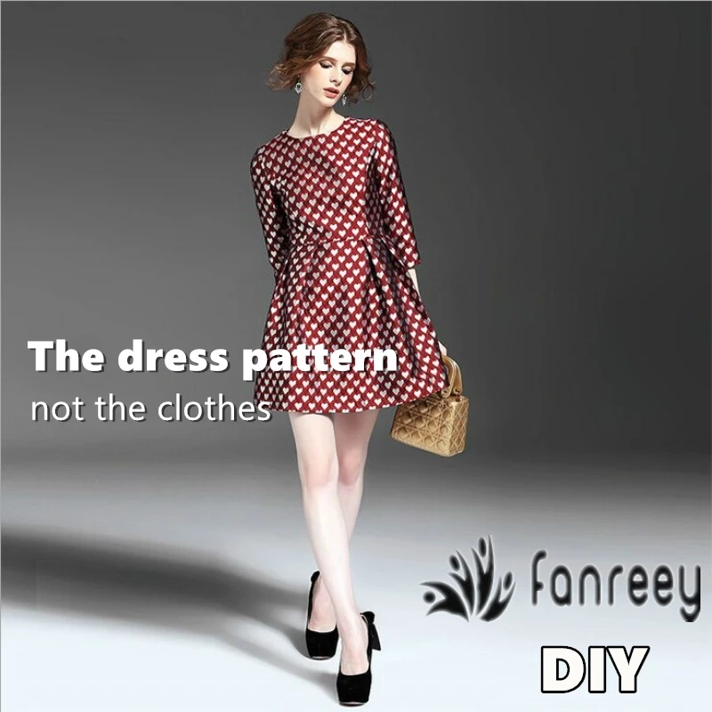 

Evening Dress Sewing Pattern Template Cutting drawing Clothing DIY M53