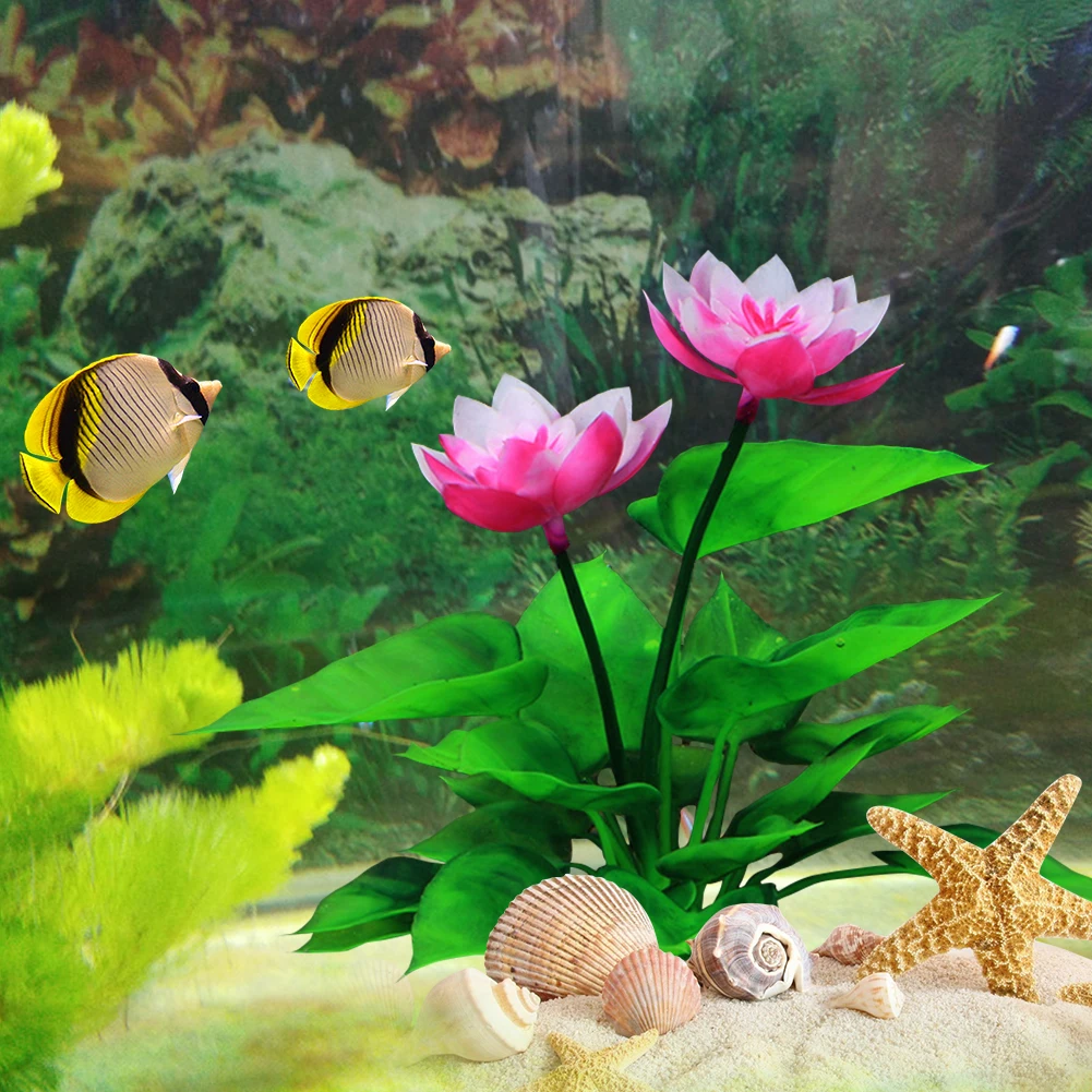 Украшение для аквариума мох Рождественская Елка декоративная имитация воды Лотос ремесло подарок для аквариума и аквариума