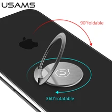 Ультратонкий держатель телефона с кольцом на палец Универсальный Автомобильный держатель для мобильного телефона Ультратонкий кольцевой кронштейн USAMS держатель вращающийся на 360 градусов