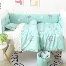 Промо-акция! 6/9 шт с мультяшными лосями для детей мягкие бортики для кровати кроватки Постельное белье для детской кроватки Одеяло Детские комплекты постельного белья весь набор