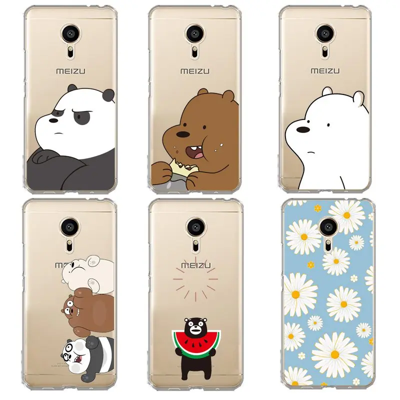 Мягкий прозрачный чехол из ТПУ для телефона meilan MX6 pro6 U20 U10 A5 M5 M5S E E2 Bear Coque Kumamoto Flora