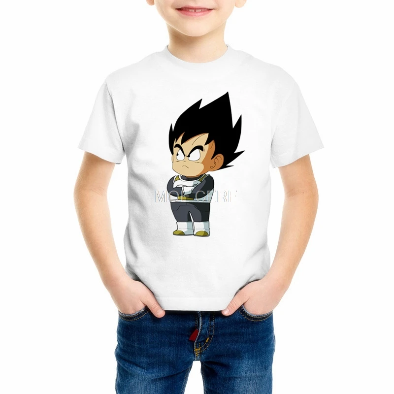 Футболки Vegeta аниме Гоку для сына, для мальчиков, девочек, детей, Camiseta Harajuku, футболка с принтом Dragon Ball топы, Z17-6