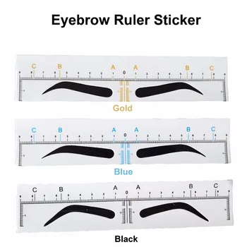 Disposable Microblading Eyebrow Ruler Sticker Permanent Makeup Accessories Supplies Eyebrow Stencil Tattoo Measure Shaping Tools best deal new women magnetic microblading makeup brow measure eyebrow guide ruler permanent tools positioning ruler 1 set