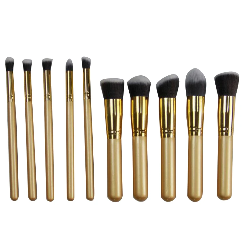 

10pcs Gold Makeup Brushes Beauty Foundation Brush Blush Brush Eye's Makeup Brush Cosmetics Brushes sets