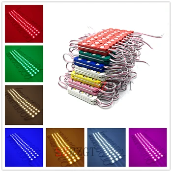

12V Waterproof 5050 3leds Injection Molding 5050 SMD LED Module Super Bright Modules Lighting Red/Blue/Yellow/white 20pcs(1 set)