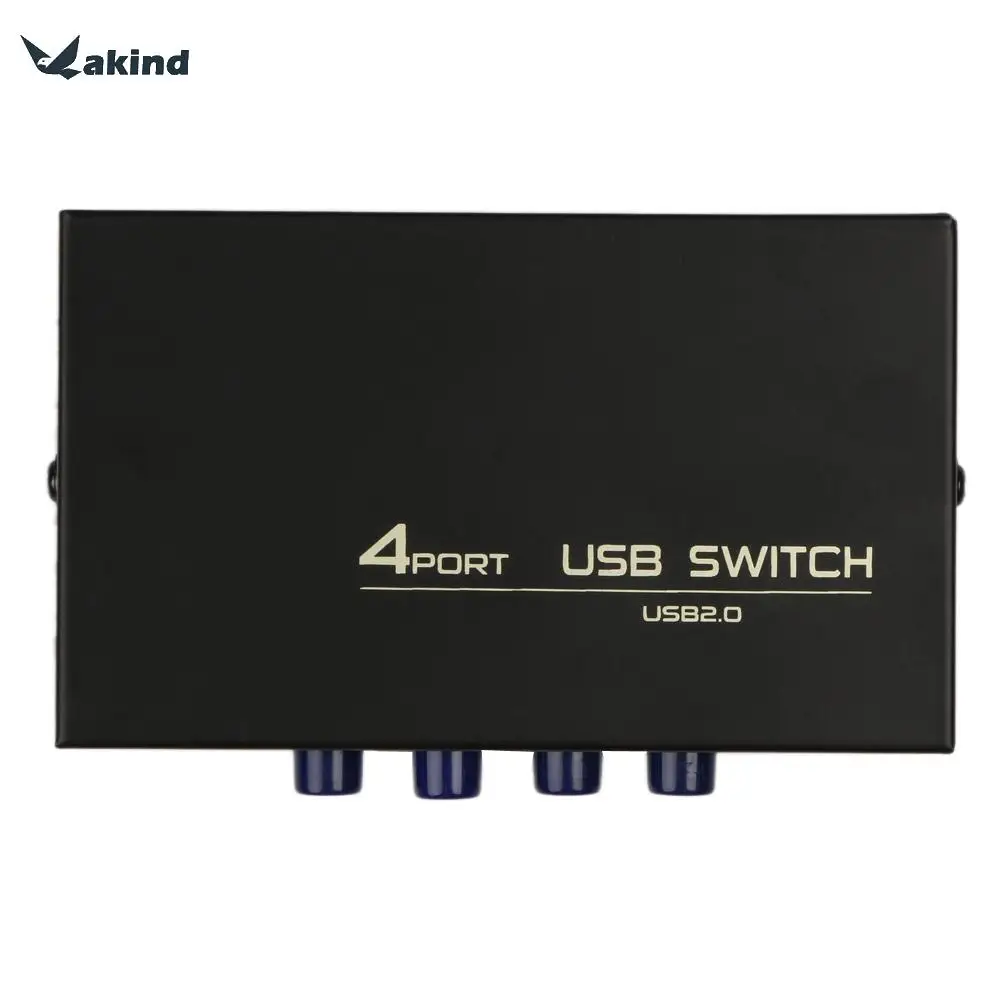 4 Ports USB 2.0 Sharing Switch Switcher Adapter Box For PC