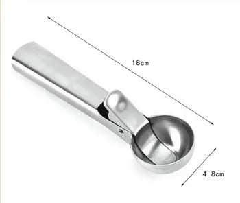 

DHL 200pcs high quality Stainless Steel Ice Cream Scoop Ice Ball Maker Dough Meat Balls Rice Dishes Ice Cream Spoon Tools