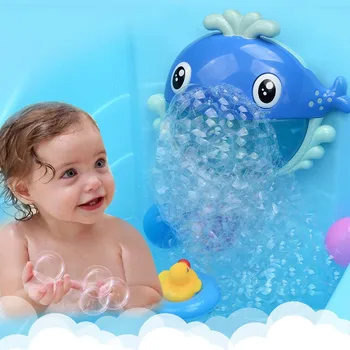 

Baby Bath Toys Children Electric Bubble Toy Portable Automatic Cartoon Bubble Machine Blowing Bubble Bathing Play Water Toy