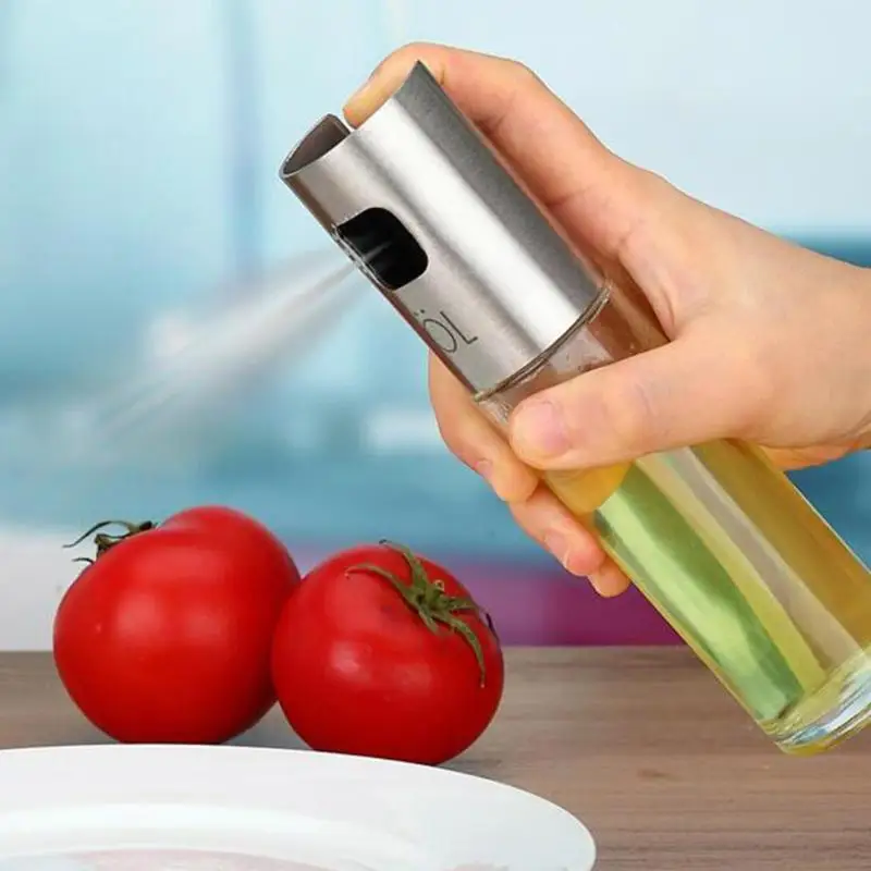 

Stainless Steel Olive Oil Sprayer Refillable Spray Empty Bottles Vinegar Mist Water Pump Gravy Boats Grill BBQ Sprayer Kitchen