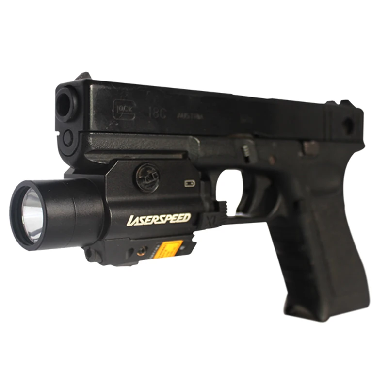 

Drop shipping LASERSPEED LS-CL2-G Green Beam Laser Sight And Tactical Flashlight Combo for Pistol with Strobe Light