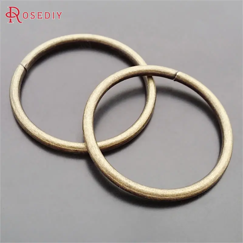 

(29529)10PCS Diameter 40mm,Thickness 3MM Antique Bronze Iron Big Jump Rings Split Rings Diy Jewelry Findings Accessories