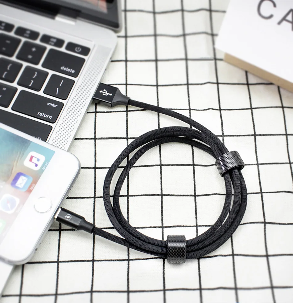 !ACCEZZ USB Cable Organizer Headphone Earphone Holder For iPhone Mouse Tape Cord Clips Wire Winder Magnetic Protector Management (7)
