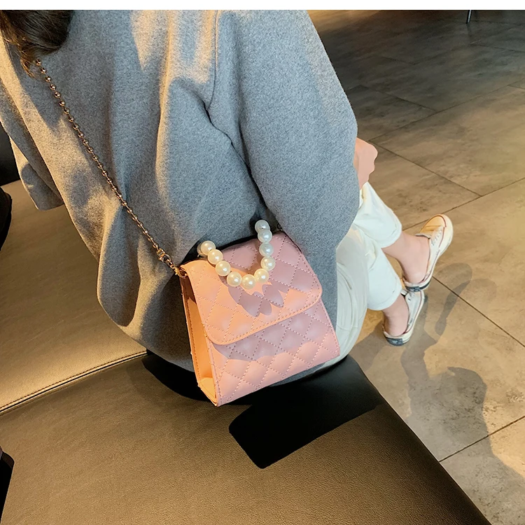 Роскошная брендовая жемчужная сумка летняя модная новая качественная женская дизайнерская сумка из искусственной кожи с цепочкой через плечо