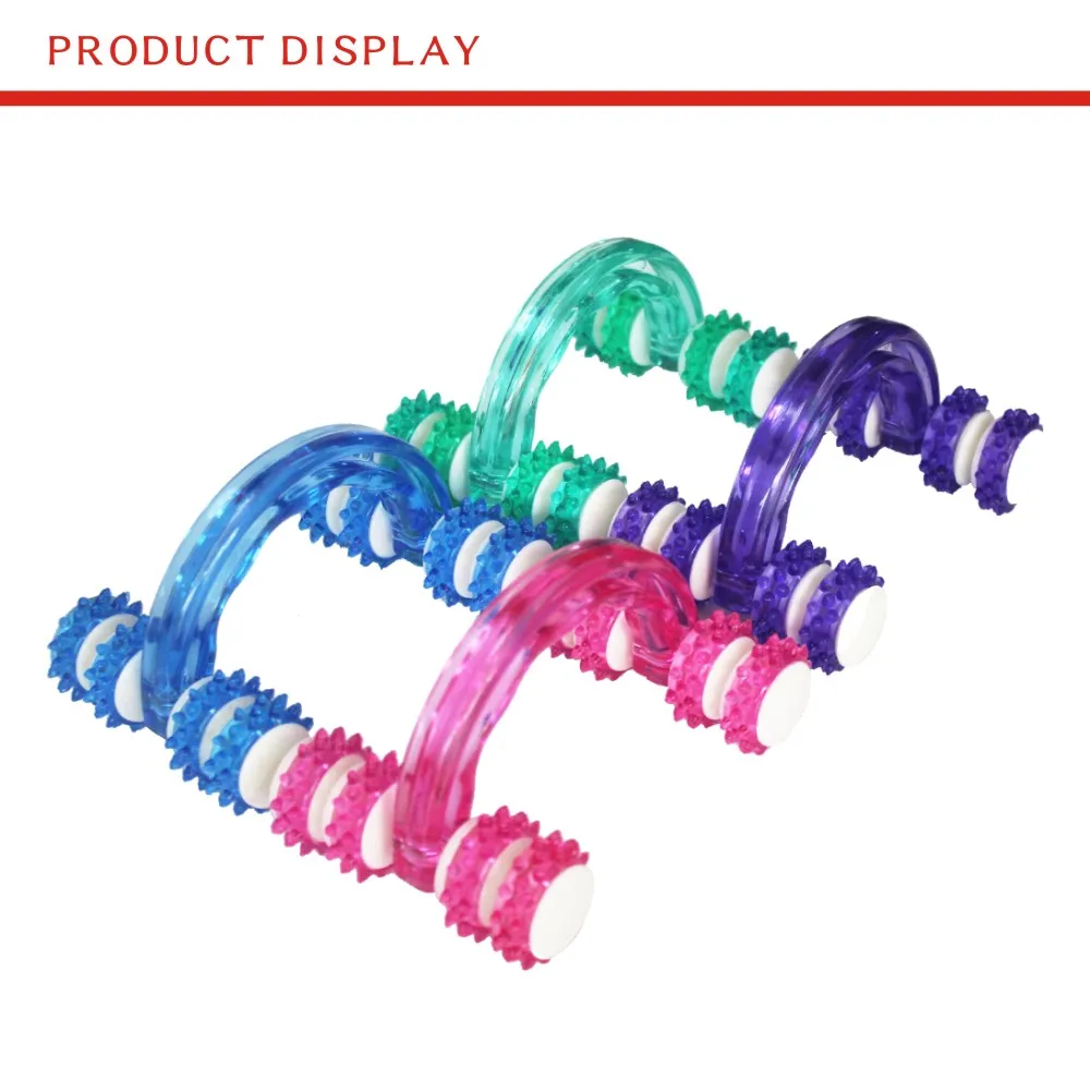 Eight-Round Body Massager Body Acupoint Meridian Roller Body Relaxation Massager Color Random
