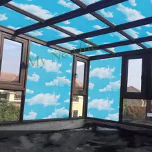 Christmas sky and cloud frosted glass window film static parlor bedroom bathroom privacy protection sticker decorative 90*200cm