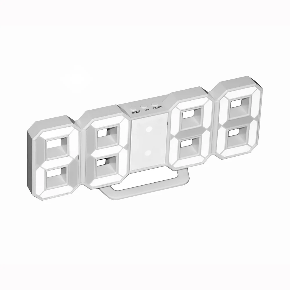 3D цифровые настенные часы светодиодный электронный будильник большие цифры для удобного просмотра яркость регулируемый светильник USB питание