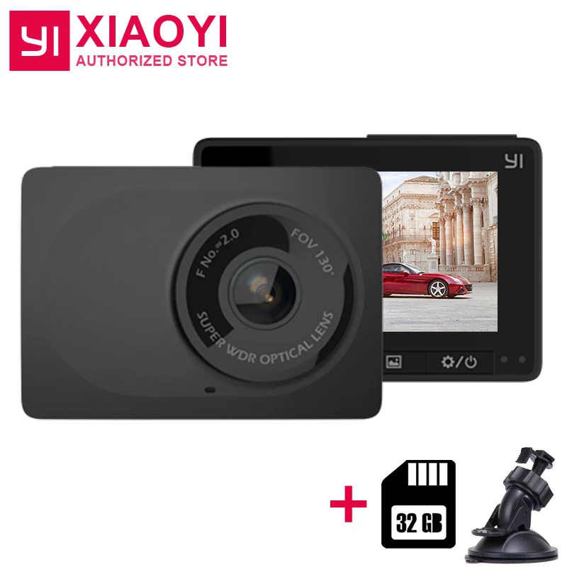 YI Compact Dash camera 1080 p Full HD Автомобильный видеорегистратор с 2 7 дюймовым ЖК экраном 130 WDR