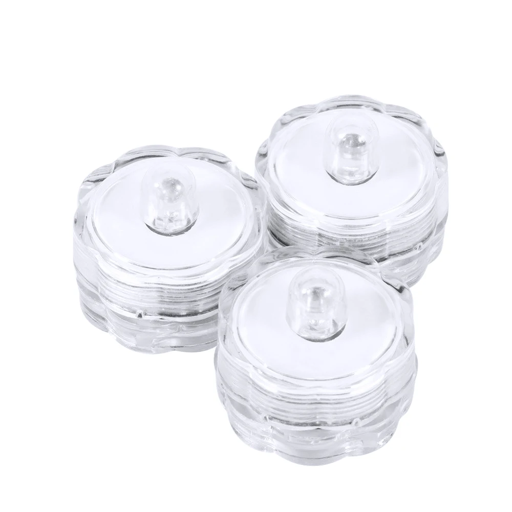 

1PC Waterproof Flameless Realistic LED Tealight Tea Candles Floral Submersible Lamp Light Wedding Party Christmas Decoration