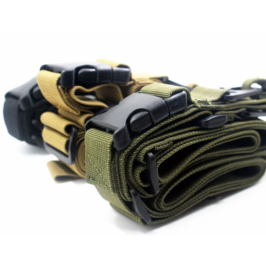 Three Point Rifle Sling Adjustable Bungee Tactical Airsoft Gun Strap