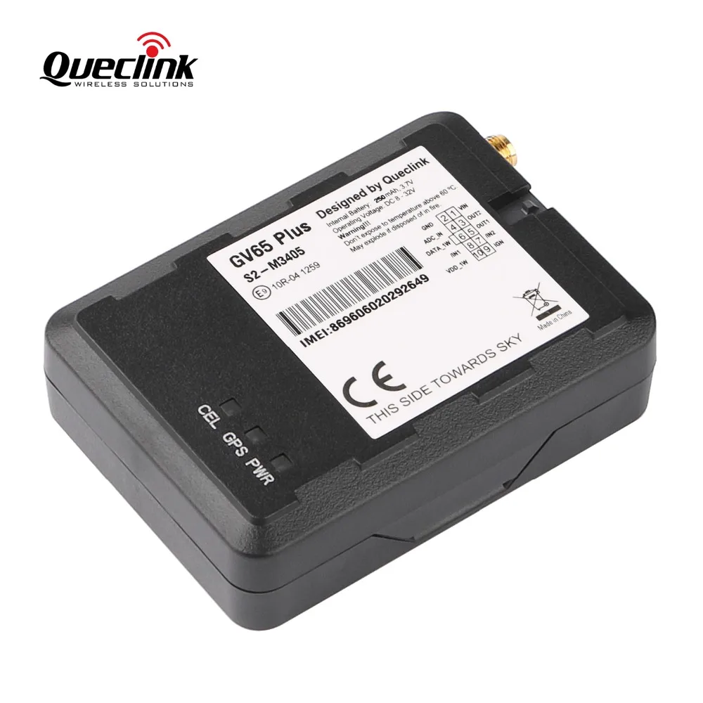 Queclink GV65 Plus Car GPS Tracker GLONASS Locator Localizador Rastreador GPS Mini GPS Veicular GSM Car Tracker u-blox 8V-32V DC