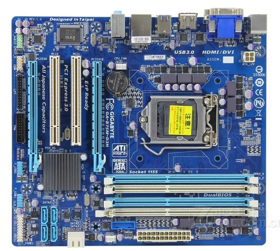 For Gigabyte Ga B75m D3h Original Used Desktop Motherboard B75m D3h B75 Socket Lga 1155 Ddr3