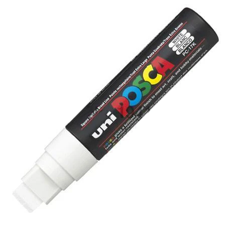 1 шт. Uni Posca PC-17K маркер-очень широкий Tip-15mm 8 цветов Набор rotulador - Цвет: Белый