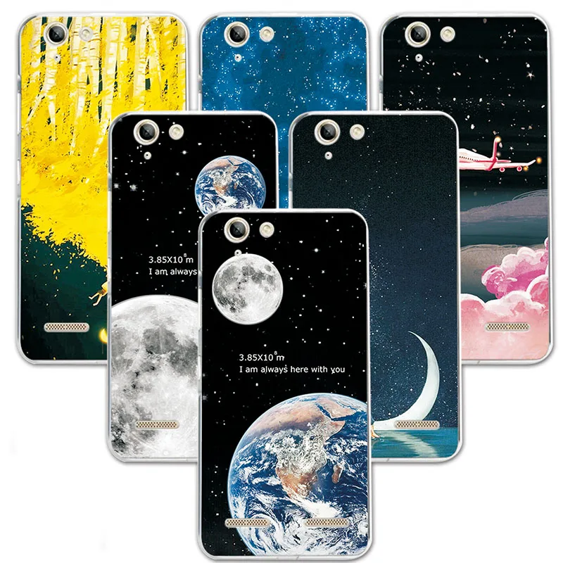 

FOR Lenovo Vibe K5 / K5 Plus Lemon 3 Couple Style Phone Case Space Stars Fantasy Art Print For Lenovo k5 A6020 5.0" Back Cover