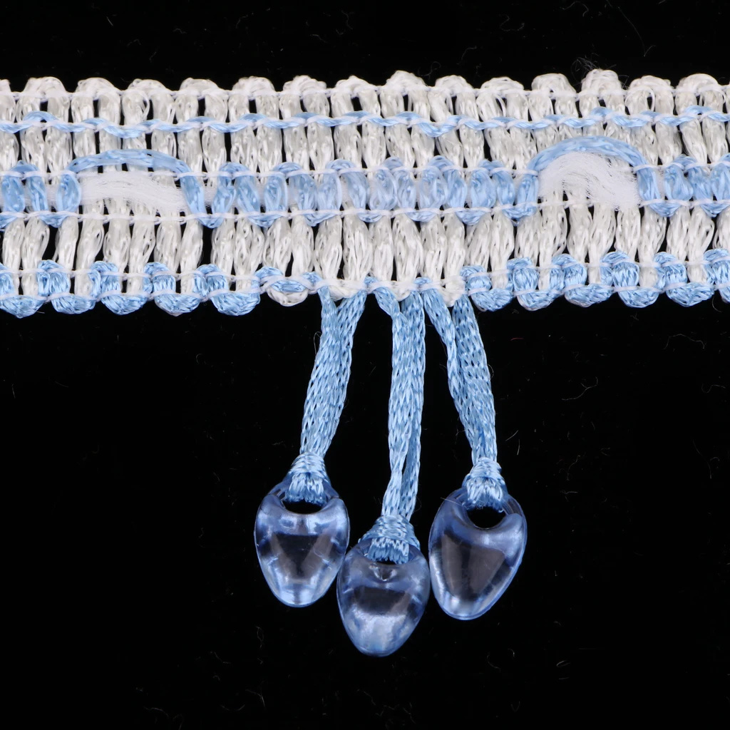 12 Meters Luxury Style Beads Tassel Trimming Curtain Tassel Trims Lace for DIY Sewing Bag Sofa Upholstery