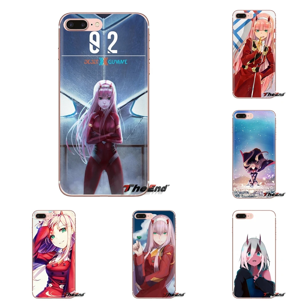 

For Sony Xperia Z Z1 Z2 Z3 Z5 compact M2 M4 M5 C4 E3 T3 XA Huawei Mate 7 8 Y3II Soft Transparent Skin Case Darling in the FranXX