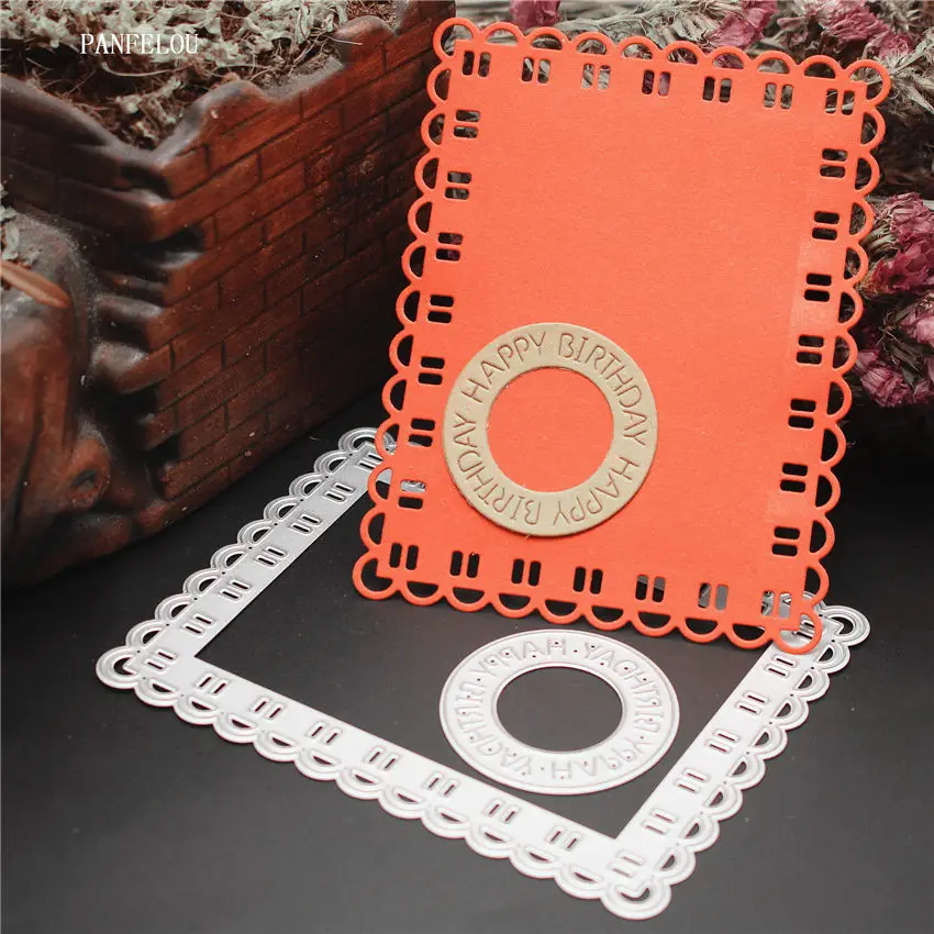 

PANFELOU Metal craft Birthday card paper die cutting dies for Scrapbooking/DIY Hand Valentine's Day wedding Easter cards