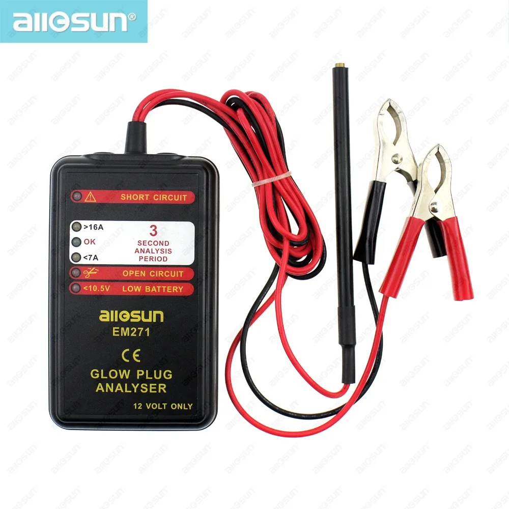 Automotive Glow Plug Analyser Car Engine Tester LED Display Auto Glow