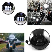 1 шт. 7 дюймов светодиодный фары с 2 шт. 4,5 дюймов светодиодный Вспомогательные фары ближнего света для мотора мотоцикла велосипеда