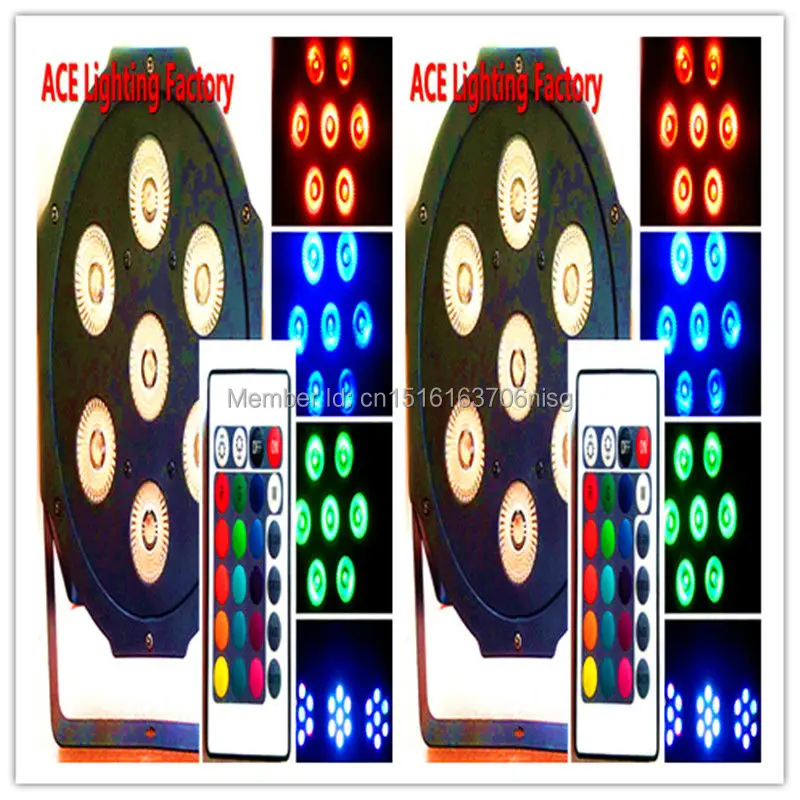 

2pcs/lot Free&Fast shipping Wireless remote control LED Par 7x12W RGBW 4IN1 LED Wash Light Stage Uplighting