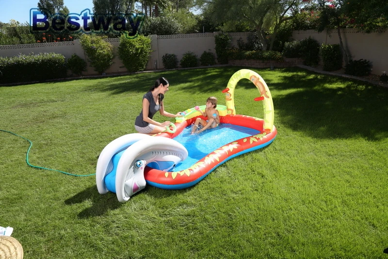 53051 Bestway 279x173x102 см надувные водные развлечения игрушка бассейн играть для детей бассейн детский бассейн для детей