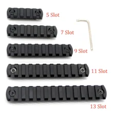7 slots M-lok Picatinny Rail Sections Black Anodized For M-lok Free Floating Handguard Rail System Free Shipping picatinny rail for g36 g36c series black