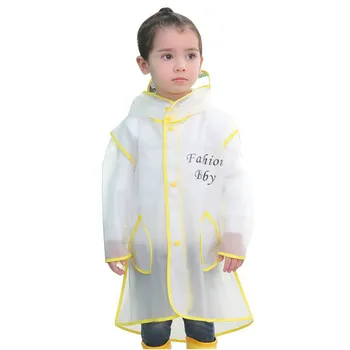 

Cute EVA Children Raincoat Impermeable Big Hat Cartoon Baby Rain Coat Waterproof Girls Boys Poncho Kids Outdoor Tour Rainwear
