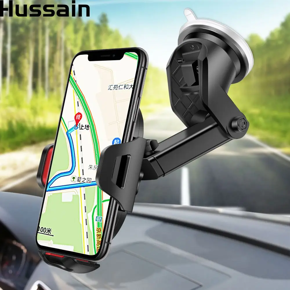 Hussain Автомобильный держатель для телефона на лобовое стекло с гравитационной присоской для iPhone X, держатель для телефона в автомобиле, держатель для смартфона, подставка