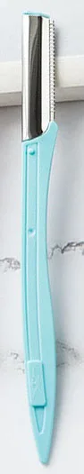 Blue Прибор для ухода за лицом ножи для бровей из нержавеющей стали белое золотое лезвие острый легко царапается нож для бровей твердый цвет грубая тонкая сетка - Цвет: Blue