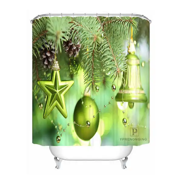 Shower Curtain Пользовательские водонепроницаемые занавески для душа Рождественский подарок Печатный Декор ванной комнаты различных размеров#180324-01-26 - Цвет: Shower Curtain