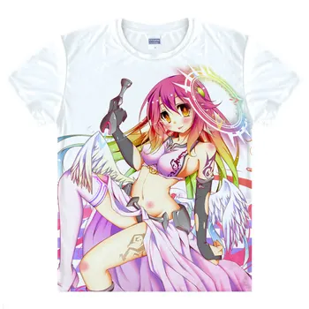 

No Game No Life T-Shirt Nogemu Noraifu Shirt Cute Womens T-Shirts Anime clothes cute cool sexy beach t-shirt Japan Anime shirt a