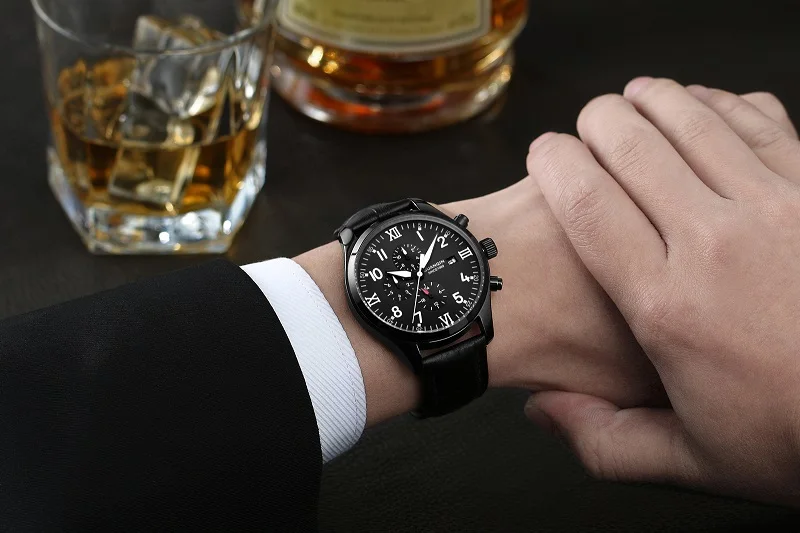 GUANQIN Mechanical Watch Men Black Luxury Brand Watch Sport Waterproof Luminou Automatic Watch 2017 Chinese Wrist Watch (1)