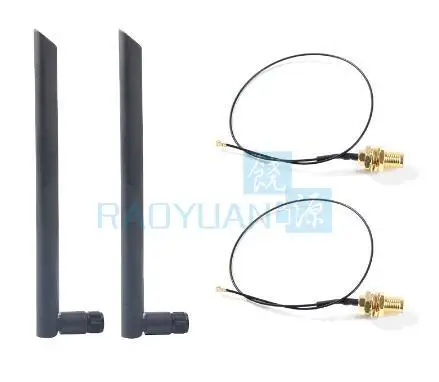 Двухдиапазонный 5dbi Беспроводной WI-FI антенна RP-SMA + MHF4/IPX Соединительный кабель для