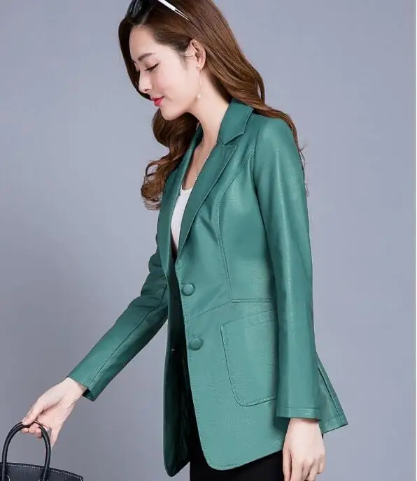

Leather women 2019 spring autumn women leather jacket coat new loose slim short leather jacket motorcycle jacket