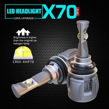 1 Set H8 H9 H11 120 W 15600LM XHP-70 Lens Chip X70 Auto HA CONDOTTO il Faro Anteriore Lampada Lampadine H4 H7 9005/6 HB3/4 9012 D1S/D2S/D3S/D4S 6 K