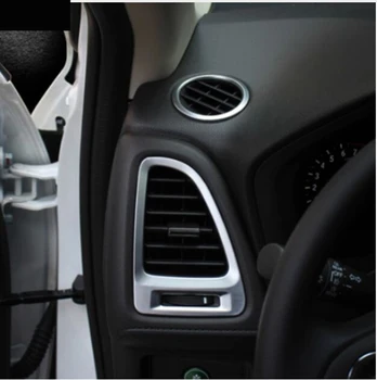 

2017 ACCESSORIES FIT FOR Honda HR-V / VEZEL 2014-2016 DASHBOARD AIR VENT CHROME COVER TRIM GARNISH MOLDING SURROUND RING 4PCS