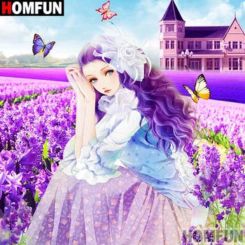 

HOMFUN Full Square/Round Drill 5D DIY Diamond Painting "Cartoon beauty" 3D Embroidery Cross Stitch 5D Decor Gift A17740