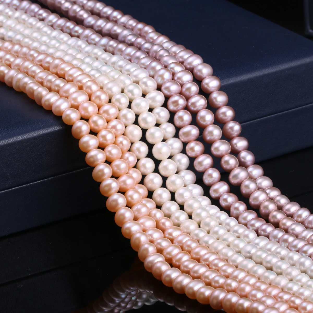 

Natural Freshwater Cultured Pearls Beads Round 100% Natural Pearls for Jewelry Making Necklace Bracelet 15 Inches Size 7-8mm