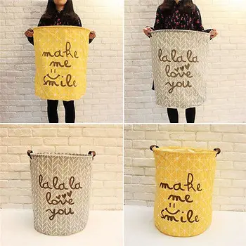 

NEW Large Laundry Hamper Bag Clothes Storage Basket Collect Kids Toy Organizer