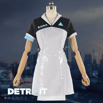 

Game Detroit: Become Human KARA Cosplay Costume Code AX400 Agent Outfit Girls Cute Dress Halloween Carnival Uniforms Custom Made