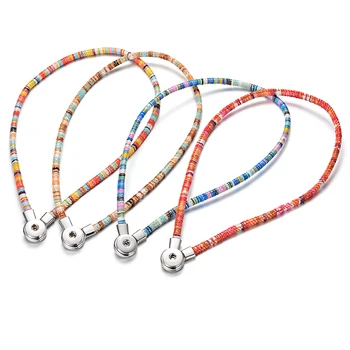 

10pcs/lot Vocheng Ginger Snap Jewelry PU Leather Necklace Snap Charms Necklace Fit 18mm 12 Colors NN-655*10